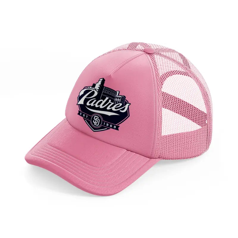 padres est 1969-pink-trucker-hat