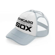 chicago white sox minimalist grey trucker hat