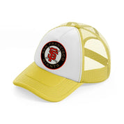 san francisco giants badge-yellow-trucker-hat