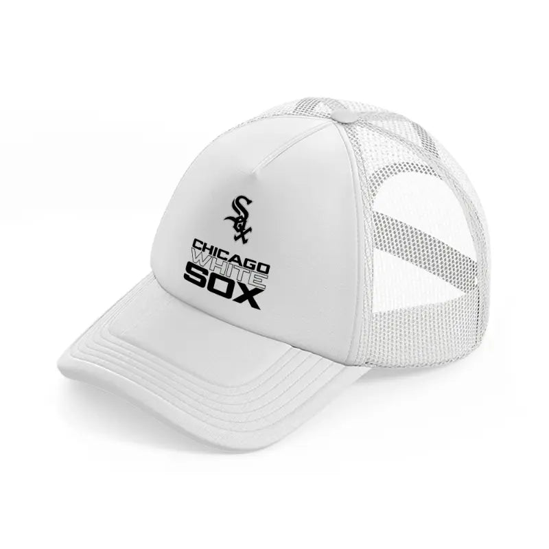 chicago white sox logo-white-trucker-hat