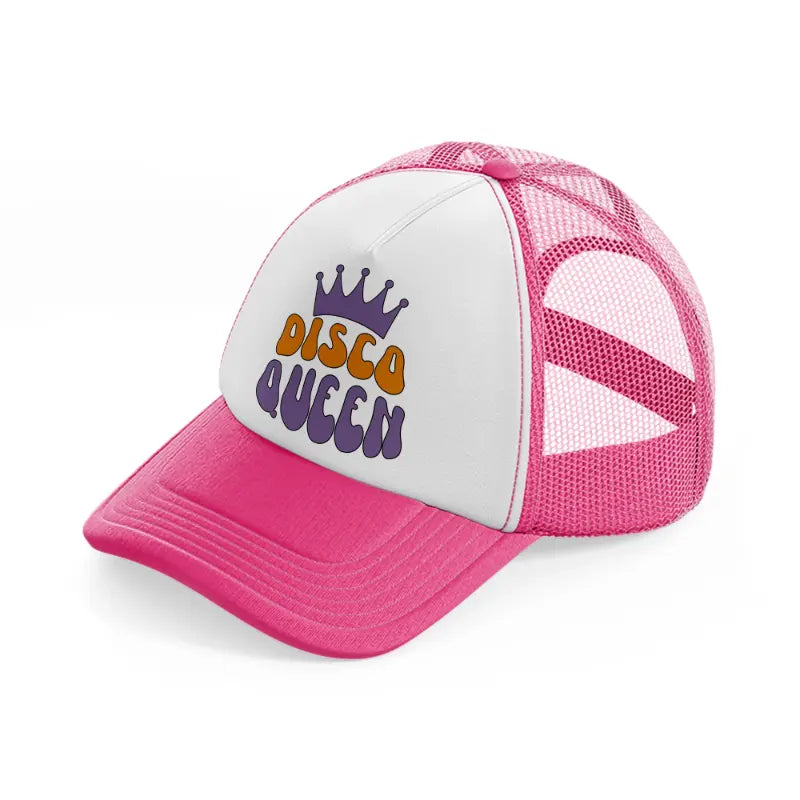 disco queen neon pink trucker hat