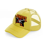 pittsburgh pirates flag-gold-trucker-hat