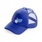 golf stick blue trucker hat