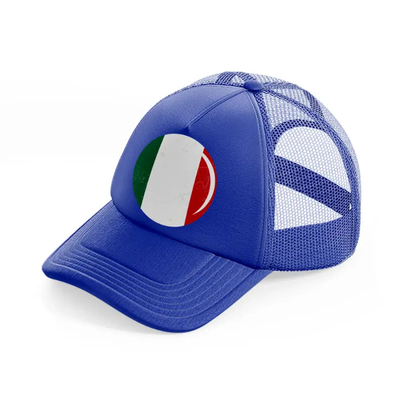 circle flag-blue-trucker-hat