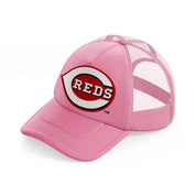 cincinnati reds-pink-trucker-hat