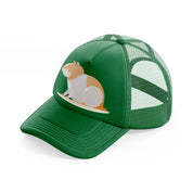 032 hamster green trucker hat