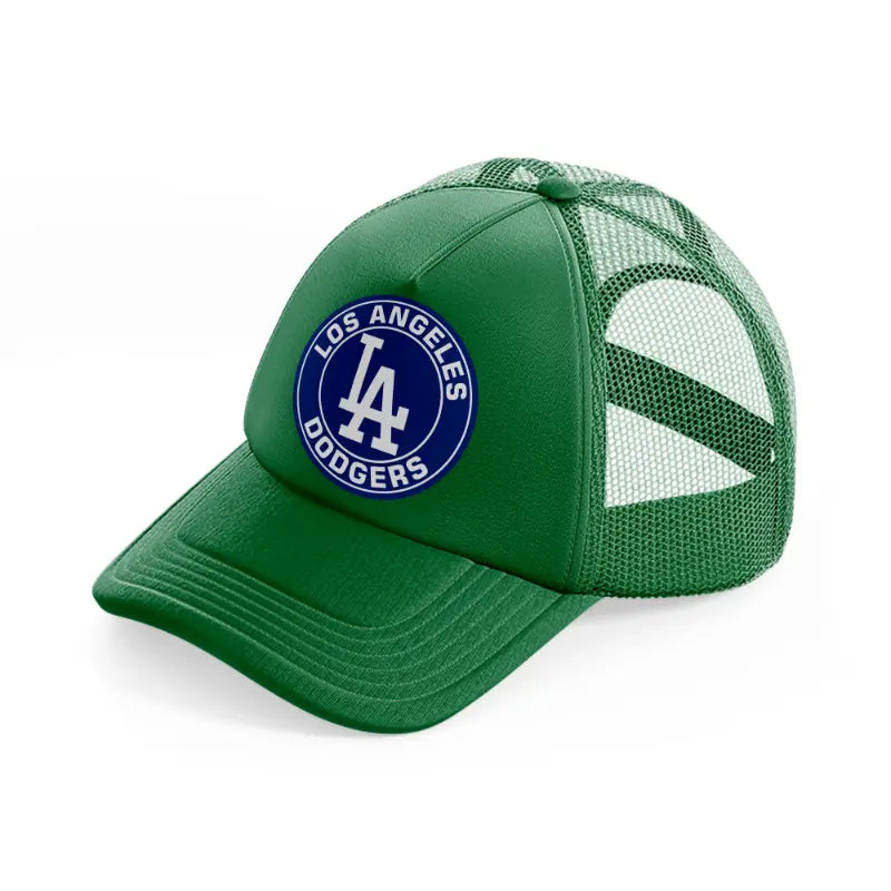 los angeles dodgers badge-green-trucker-hat