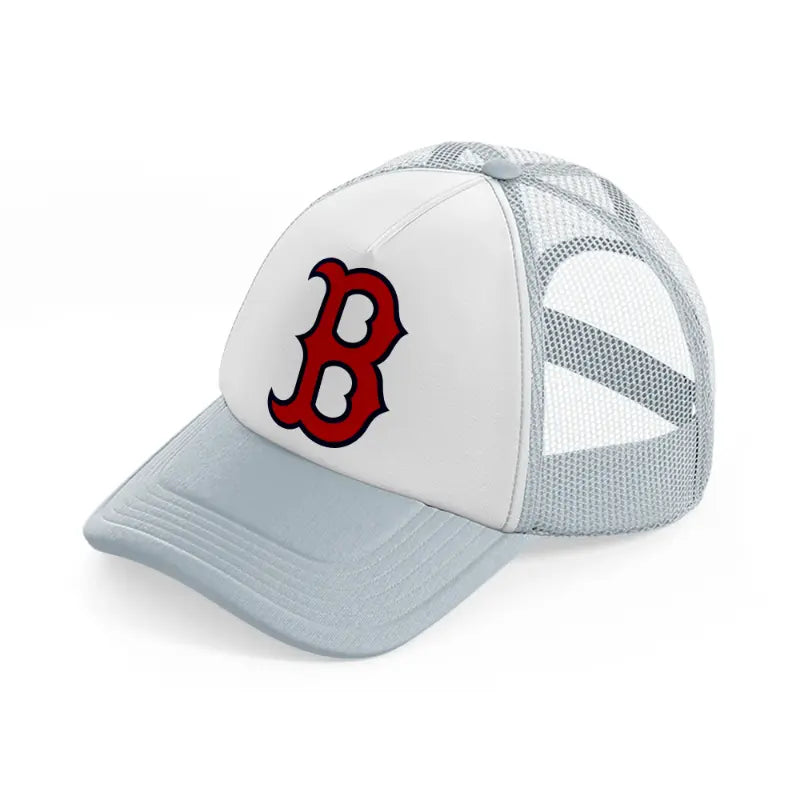 b from boston-grey-trucker-hat
