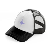 star puple-black-and-white-trucker-hat
