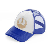 golf man-blue-and-white-trucker-hat