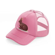 020 rabbit pink trucker hat