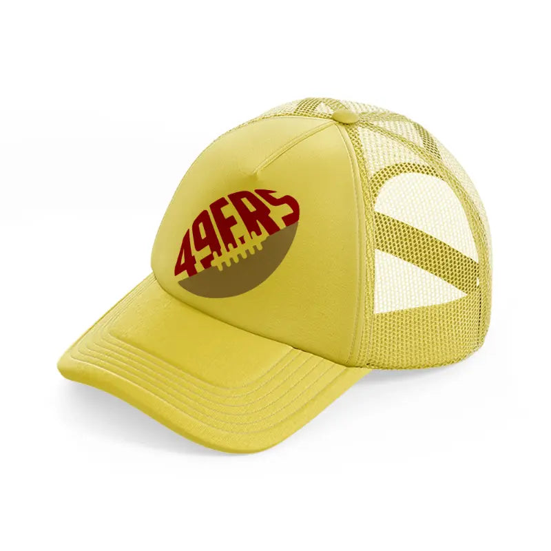 49ers gridiron football ball-gold-trucker-hat
