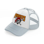 p.pirates emblem-grey-trucker-hat