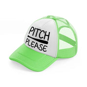 pitch please-lime-green-trucker-hat