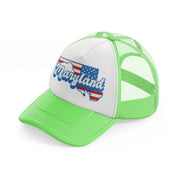 maryland flag-lime-green-trucker-hat