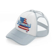 missouri flag-grey-trucker-hat