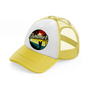 summer vibes yellow trucker hat