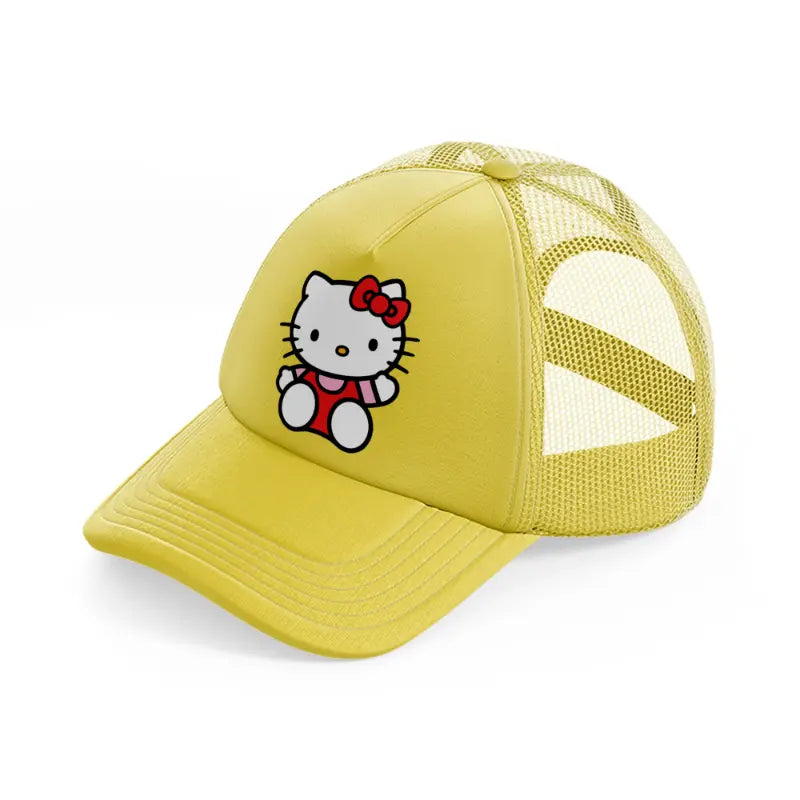 hello kitty baby gold trucker hat