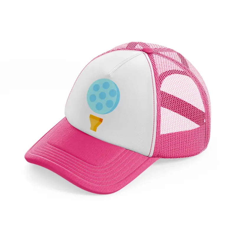 golf ball paste-neon-pink-trucker-hat