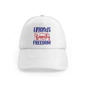 friends family freedom-01-white-trucker-hat