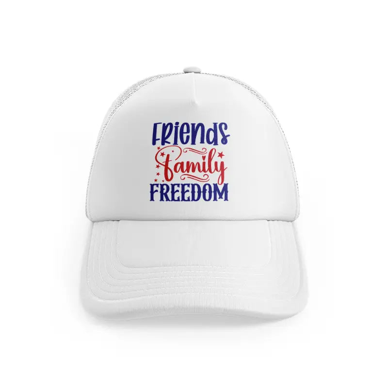 friends family freedom-01-white-trucker-hat