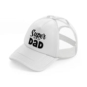 super dad white white trucker hat