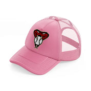 arizona diamondbacks emblem pink trucker hat