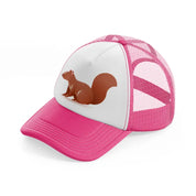 048 squirrel neon pink trucker hat