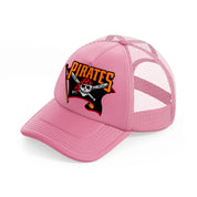 pittsburgh pirates flag-pink-trucker-hat