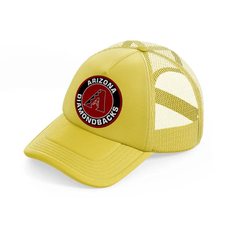 arizona diamondbacks badge-gold-trucker-hat