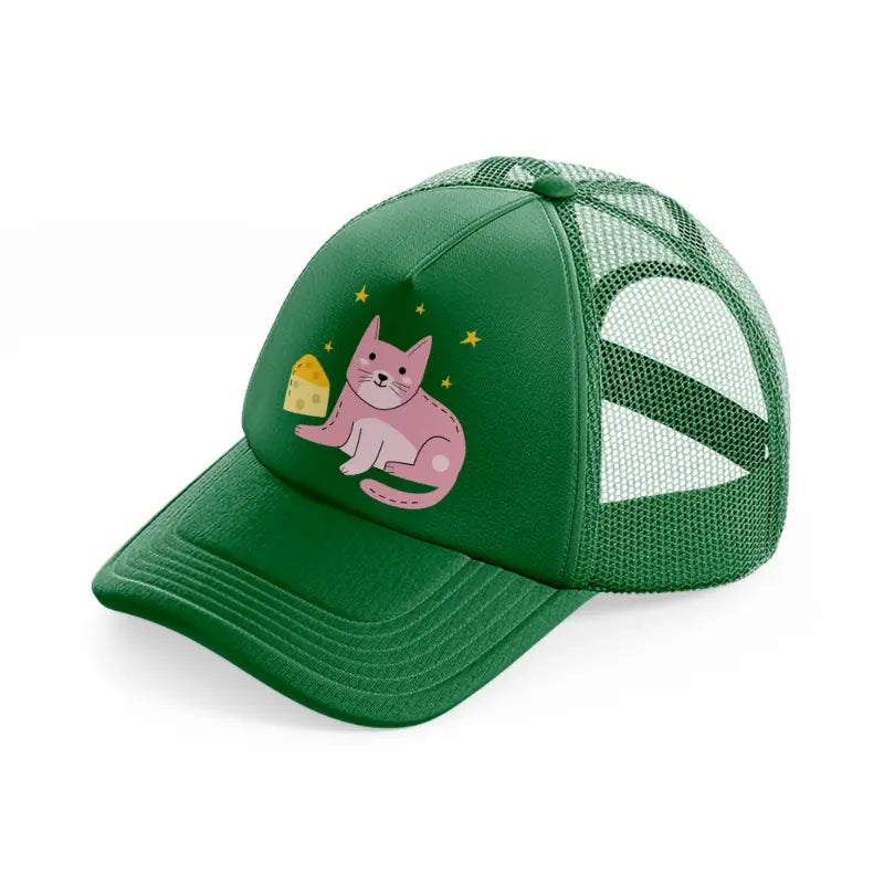 005 cheese green trucker hat