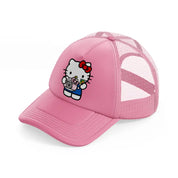 hello kitty camera pink trucker hat