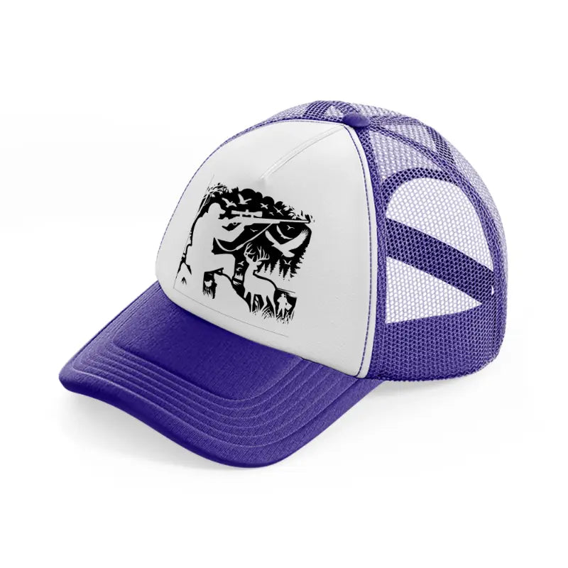 wild hunter-purple-trucker-hat