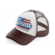 iowa flag-brown-trucker-hat