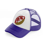 49ers gridiron football ball-purple-trucker-hat
