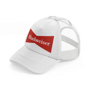 old budweiser white trucker hat