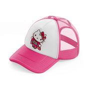 hello kitty chinese-neon-pink-trucker-hat