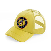 new england patriots badge-gold-trucker-hat