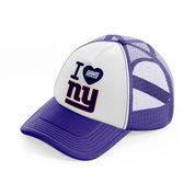 i love new york giants-purple-trucker-hat
