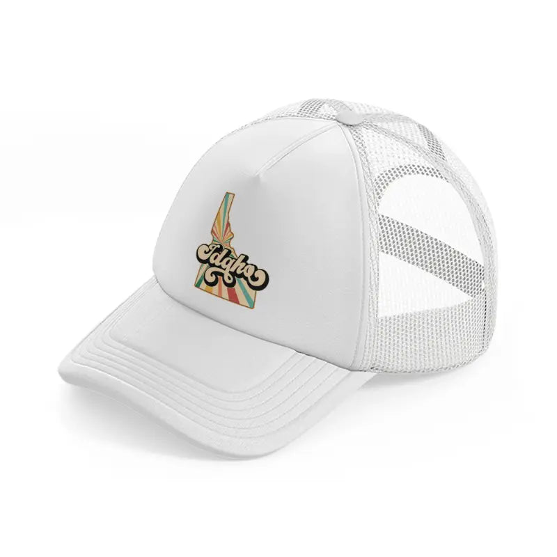 idaho white trucker hat