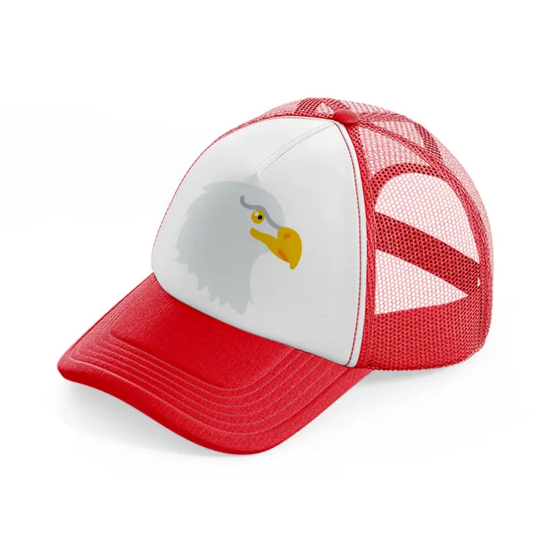 eagle (2) red and white trucker hat