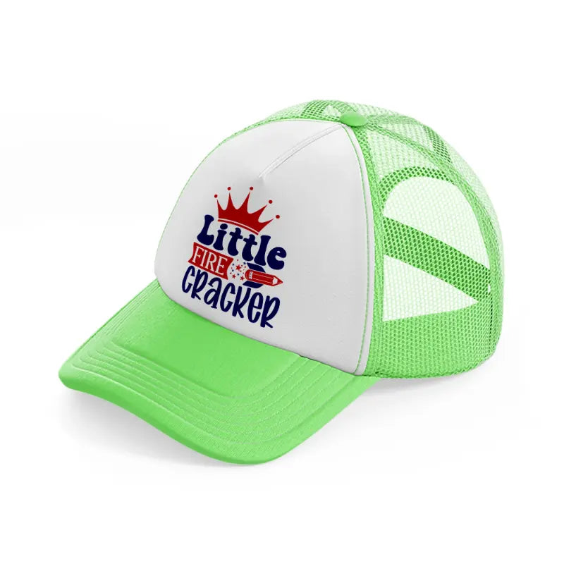 little fire cracker-01-lime-green-trucker-hat