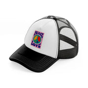 groovy love sentiments gs 02 black and white trucker hat