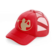 golf man vector-red-trucker-hat
