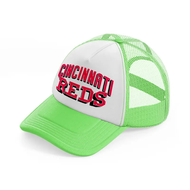 cincinnati reds 3d-lime-green-trucker-hat