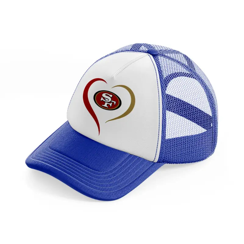 49ers lover-blue-and-white-trucker-hat