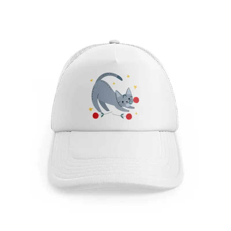 004-flower-white-trucker-hat