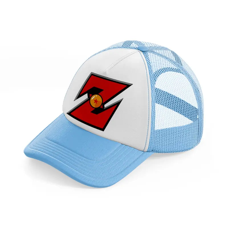 dragonball emblem-sky-blue-trucker-hat