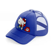 hello kitty telephone blue trucker hat