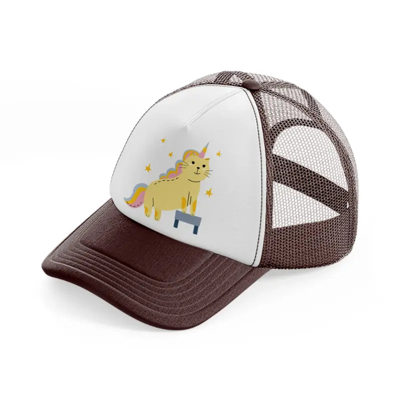 025 unicorn brown trucker hat